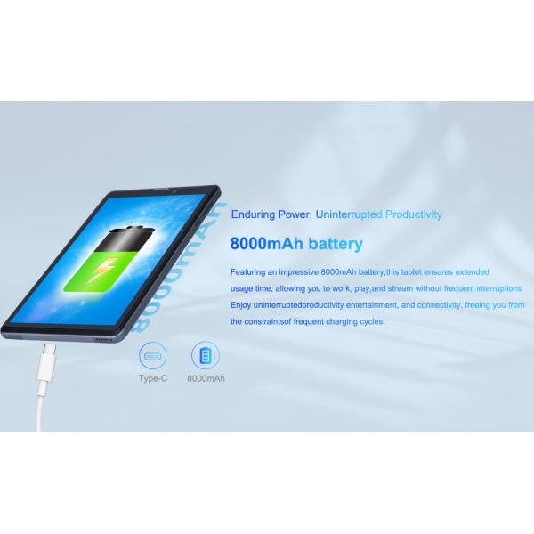 C idea Android Tablet PC Dual Camera 8 Inch 1280x800 IPS HD Display Android 12 Tablets for Student CM818-Grey