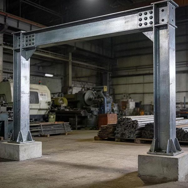 Hot Dip Galvanizing Steel Building Supports Reusable Customizable