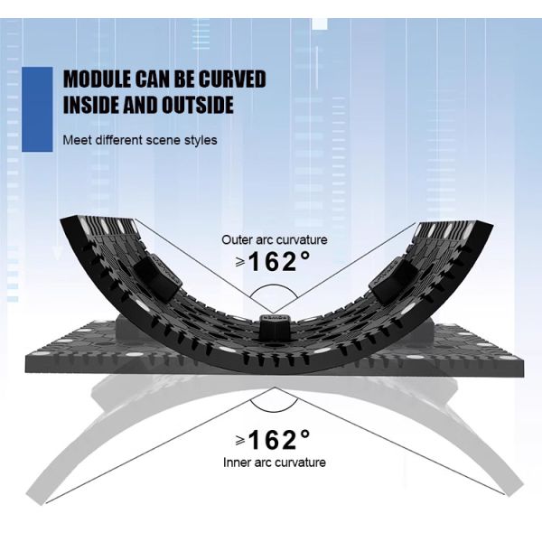 Immersive Flexible Curved LED Videos Walls Display 3D Interactive Tunnel LED Screen