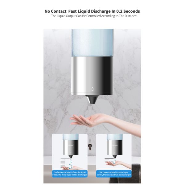 Luxury 3 In 1500ml Shower Shampoo And Soap Dispenser Automatic Foam Soap Dispenser