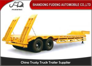 Buy cheap Double axles low bed truck semi-trailer low flatbed trailer spring suspension product