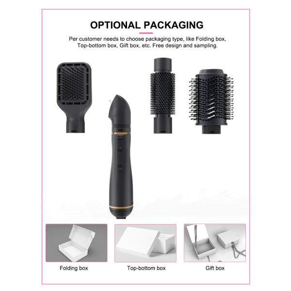 Multifunctional 4 In 1 Hot Air Brush 120C Temperature ABS Material