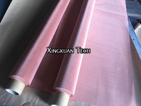 100mesh Copper Wire Mesh Aperture 0.15 - 0.18mm Plain Weave Red Color