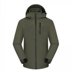 Buy cheap Custom Utility Golf Waterproof Jacket Outwear Coat Waterproof Rain Suits OEM Pockets Black Nylon Softshell Jacket for Men product