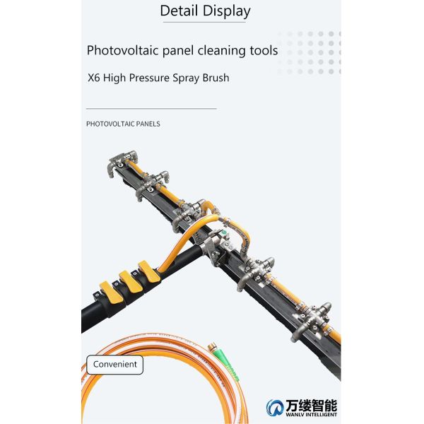 Aluminum Alloy/Carbon Fiber Solar Panel Cleaning Equipment with Brush and Telescopic Pole