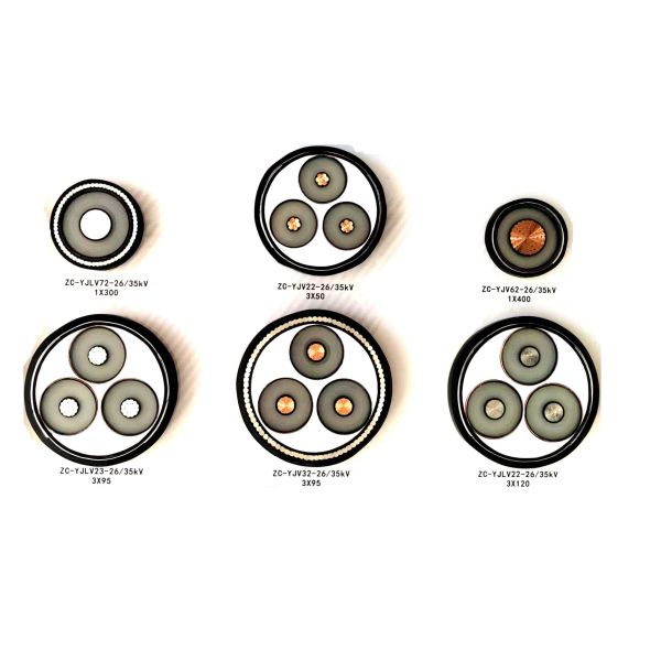 Double Galvanized Steel Tape Armoured Cable MV Power Cable 18-30(36)kV Rated Voltage