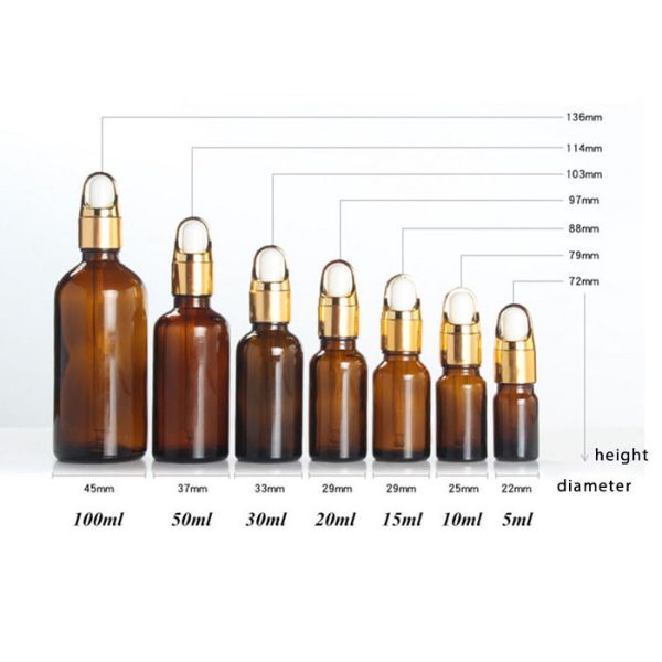 Fancy Amber Cosmetic Bottles Round Shape Customized Logo Printing