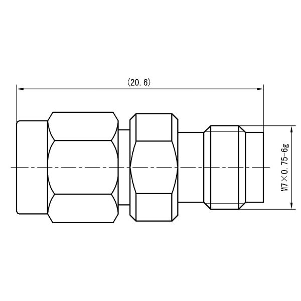 2.92mm Male to 2.4mm Female RF Coaxial Adapter (2.92(J)–2.4(K))