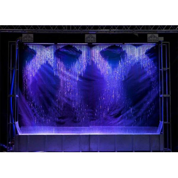 Beautiful String Water Curtain Fountain , Programmable Water Screen Fountain