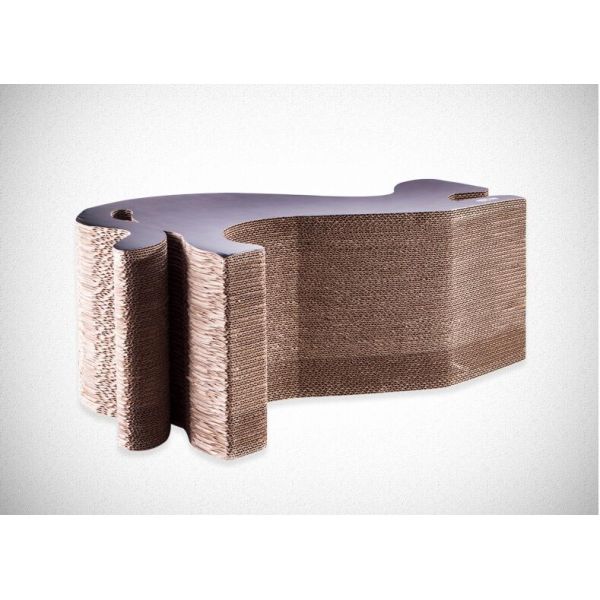 Environmental Friendly Wave Cat Scratcher Sturdy With Stimulating Silver Vine