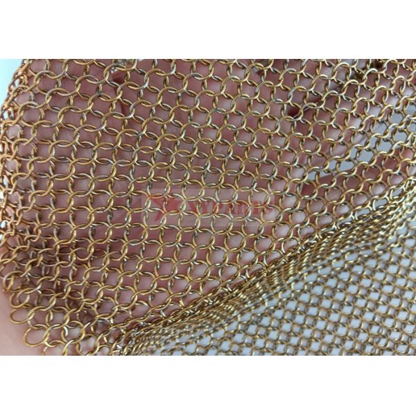 Welded Type Stainless Steel Chain Mail Ring Mesh Drapes By 7mm Mesh
