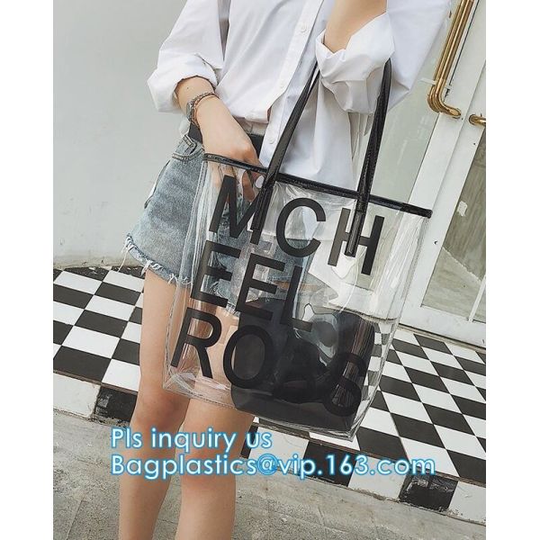 popular big handbags PVC printing women bag, Shoulder Bags Popular Women Beach Bags, shoulder designer luxury designer h