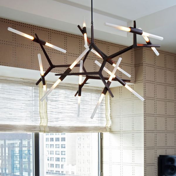 Black Gold Modern Art Pendant Light Aluminum 6 10 14 20 heads for Dinning Room Living