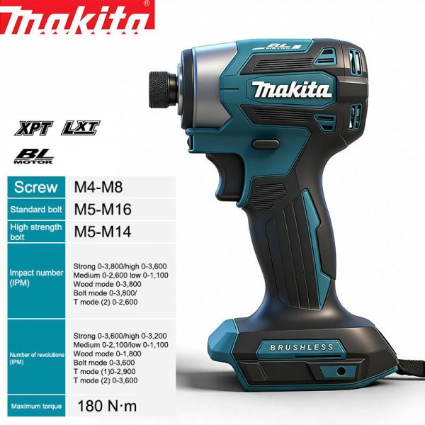 Electric Key Wrench Torque Tools Drill Screwdriver 180N.m Power Tools Wireless Drill Impact Screw Driver