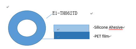 E1-TH862TD Transparent Polyester Bonding Tape 0.06mm Anti Aging silicone pressure