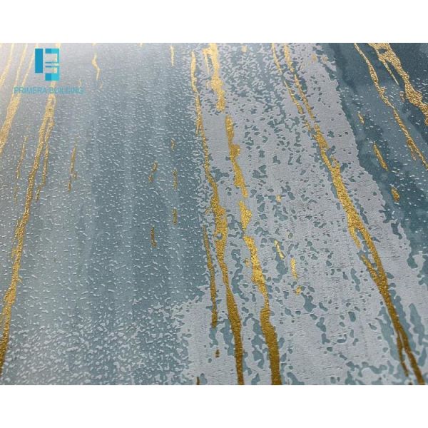 600x600mm Anti Slip Blue Gold Line Porcelain Floor Tiles