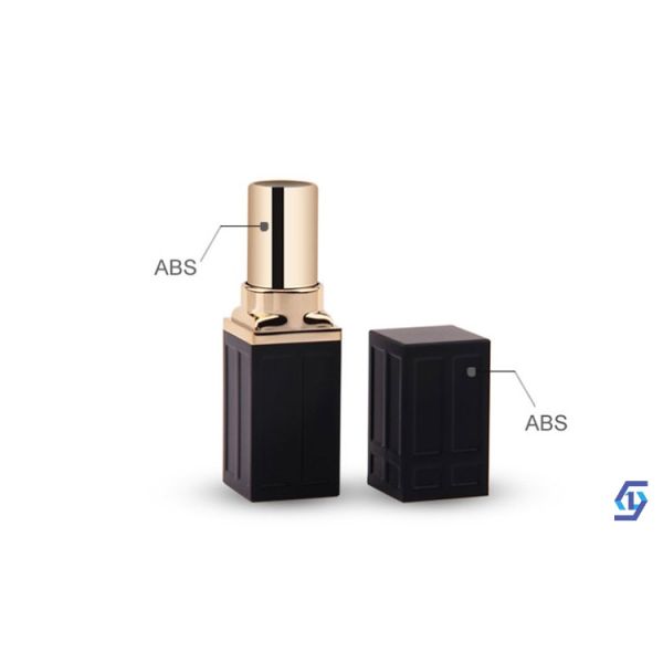 Black Empty Abs Square Lipstick Tube Plastic 3g Custom Makeup Packaging
