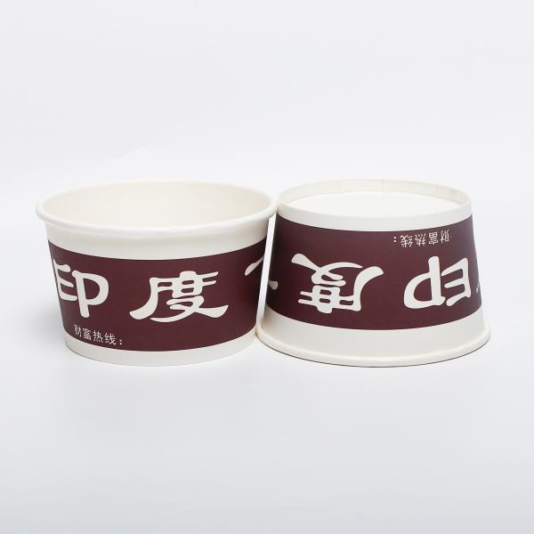 Packaging Box Paper Bowl custom printing LOGO LOGO one-time thickening PE film take-out brand custom