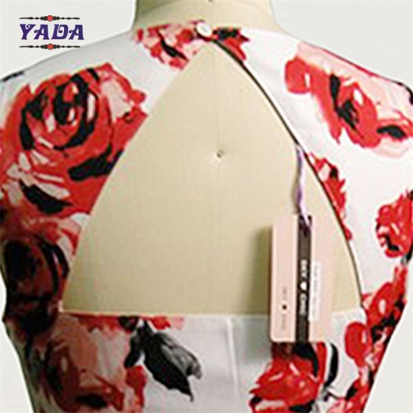 Latest patterns ladies casual floral print beach dresses loose a line traditional dress with waist belt