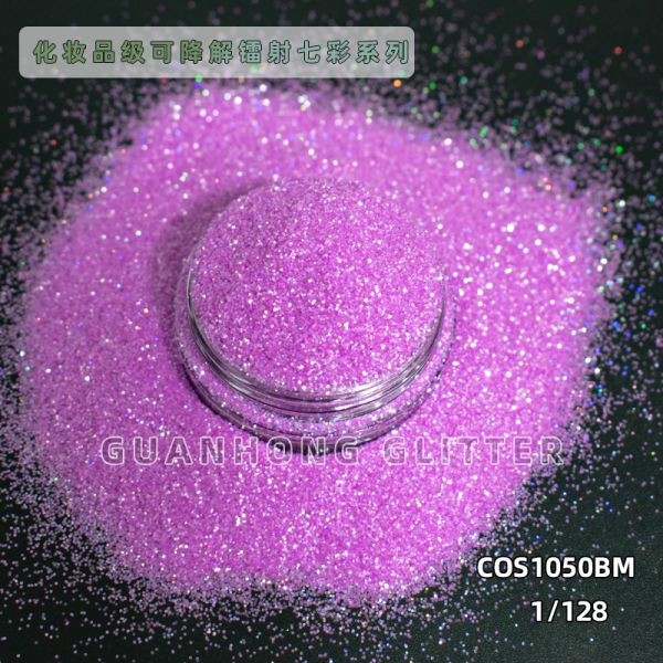 High Flash Holographic Cosmetic Biodegradable Glitter Powder Bulk ODM