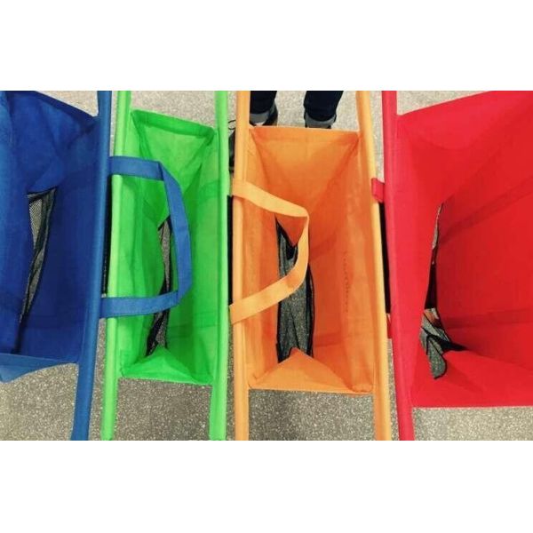 Supermarket reusable shopping bag for trolley foldable reusable shopping bag trolley
