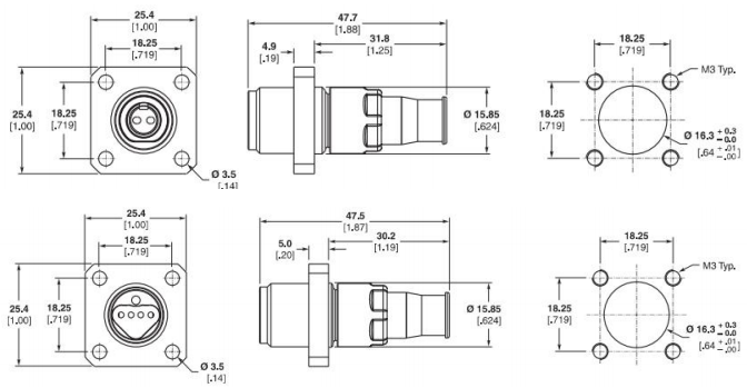 2 Core 7.0mm ODC Connector Fiber Optic Cable Assembly