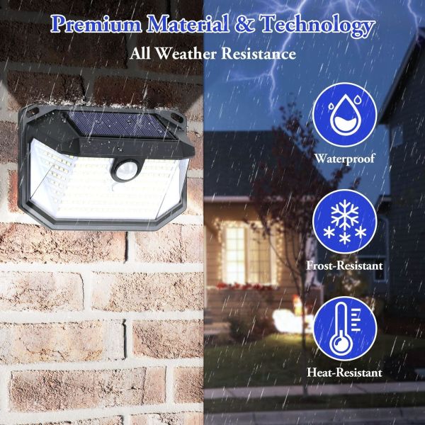 PIR Motion-Sensing Solar Wall Light | Outdoor Garden & Corridor Security Lighting