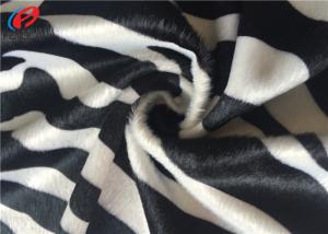 China Zebra Printed Velboa Plain Dyed Velour Striped Velvet Upholstery Fabric For Home Textile on sale