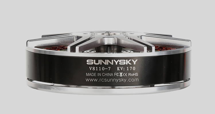 Sunnysky V8110 Kv100 120 Thrust 10kg Bldc Motor for High Efficiency Multirotor Drones Big Quadcopter Hexacopter