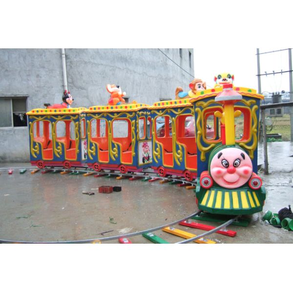 Residential Area Kids Ride Along Train And Track / Sit On Train Set Anti UV