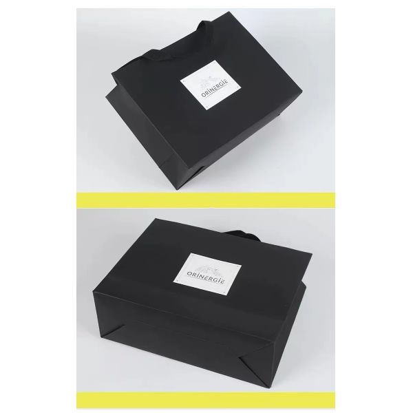 OEM Black White Apparel Paper Bag Clothing Marble Paper Gift Bags