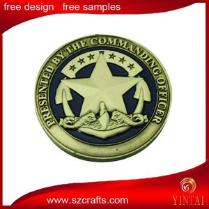 Buy cheap marine corps metal souvenir coin/metal trolley/brass heads i win tails you lose medal token co product