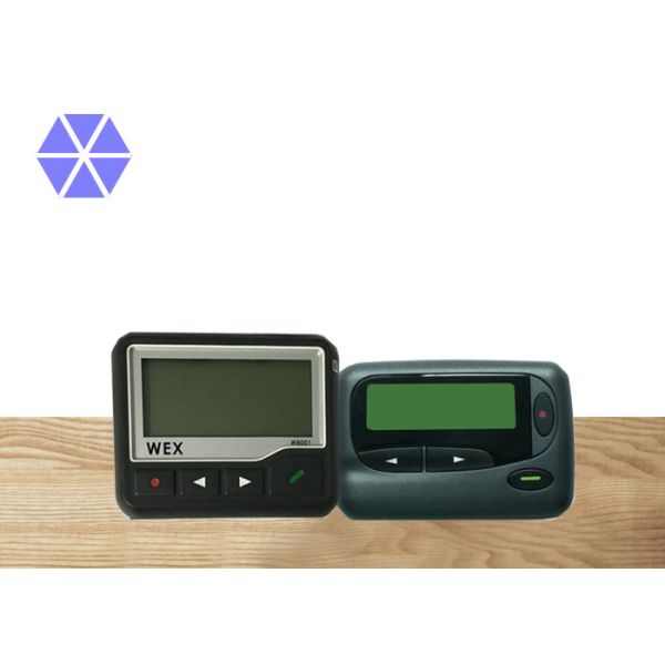 Black Mobile Pager Device , Waterproof Pager Hand Programming Available