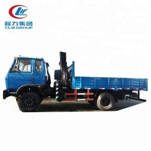 China High quality and best price dongfeng 190hp diesel 8tons knuckle crane boom mounted on truck for sale,truck with crane on sale