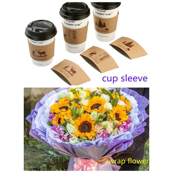 110gsm + 110gsm 2 Layer Micro Corrugated Carton Paperboard For Cup Sleeve 600mm X 2000m