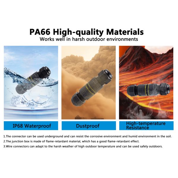 Waterproof Swivel Electrical Connector 2 3 4 Pin IP68 UL Certified with Male/Female Gender