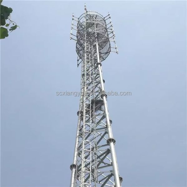 Customized Design 3 Legged Steel Lattice 5G Wifi Telecommunication Tubular Antenna Tower