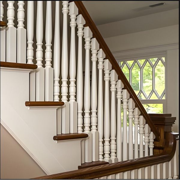 Modern Galvanized Stair Railing System for Indoor Outdoor Use