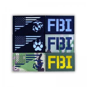 Buy cheap Police Ir Reflective Patches Velcro Hook And Loop Backing Laser Cut Border product