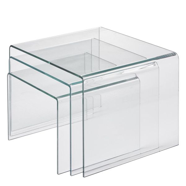 Lightweight Coffee Cafe Tables Glass Material Multipurpose Practical