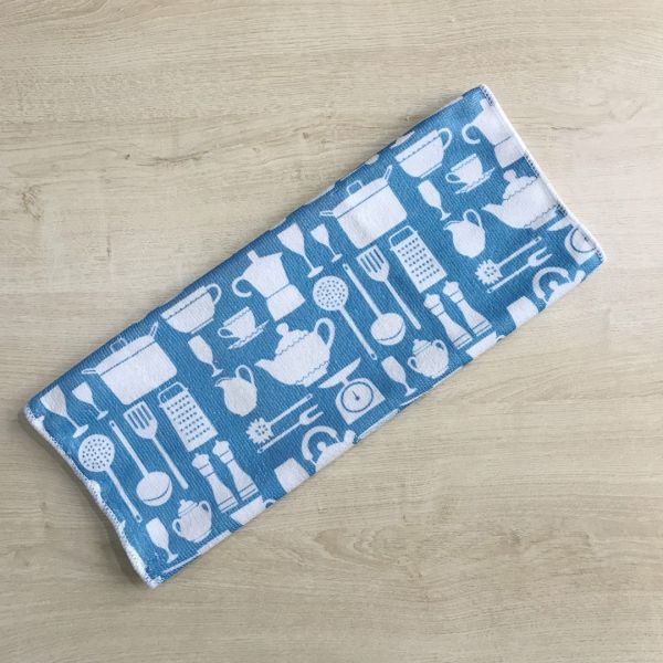 Hot saled export 100% polyester kitchen single side printed microfiber big size wipes for house keeping