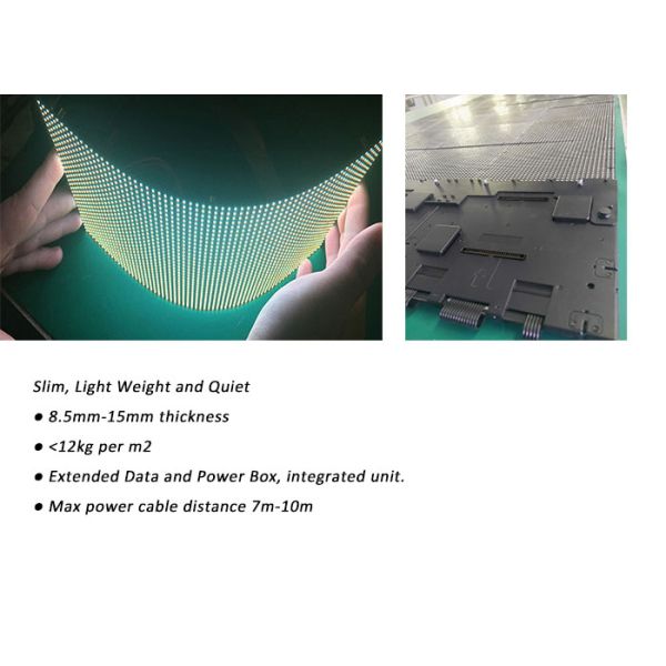 Light weight P6 Flexible Led Display with 192x192mm module