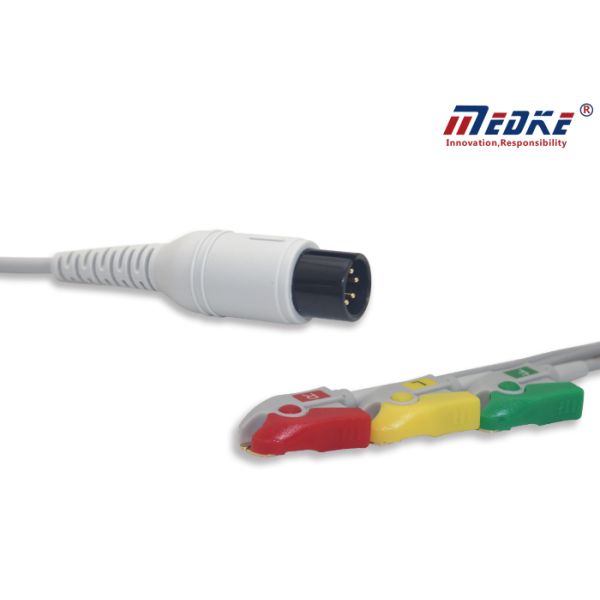 3 Leadwires IEC Pinch Undetachable Comen ECG Patient Cable