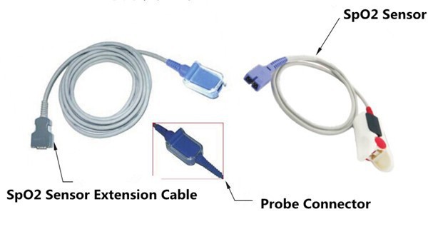 Mindray MEC2000 Compatible SpO2 Adapter Cable 6 Pins to DB9 Pins