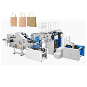 China Fully Automatic Roll Fed Twisted Handle Paper Bag Machine on sale