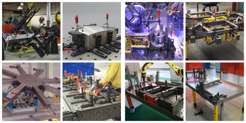Universal Modular D28 Welding Table For Fast Fixture Setup Of Heavy Metal Components