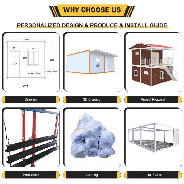 Detached Professional 2 Bedroom 40 Ft Container Home Expandable