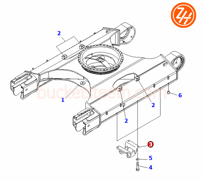208-30-61190 PC400 Excavator Track Link Guard Komatsu Excavator Parts