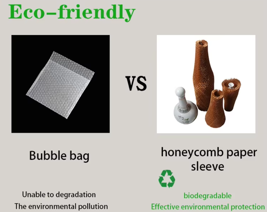 Honeycomb Paper Sleeve Protector Durable Cushioning Material For Transport