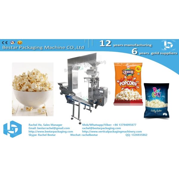 Popcorn kernels automatic packing machine with weighing, printing and labeling BSTV-550AZ